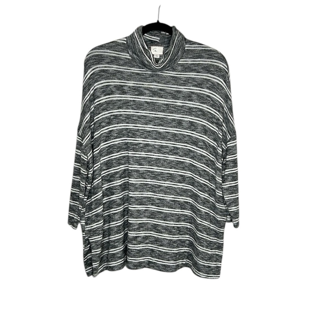 Anthropologie Postmark Striped Dolman Sleeve slouchy turtleneck top size XS